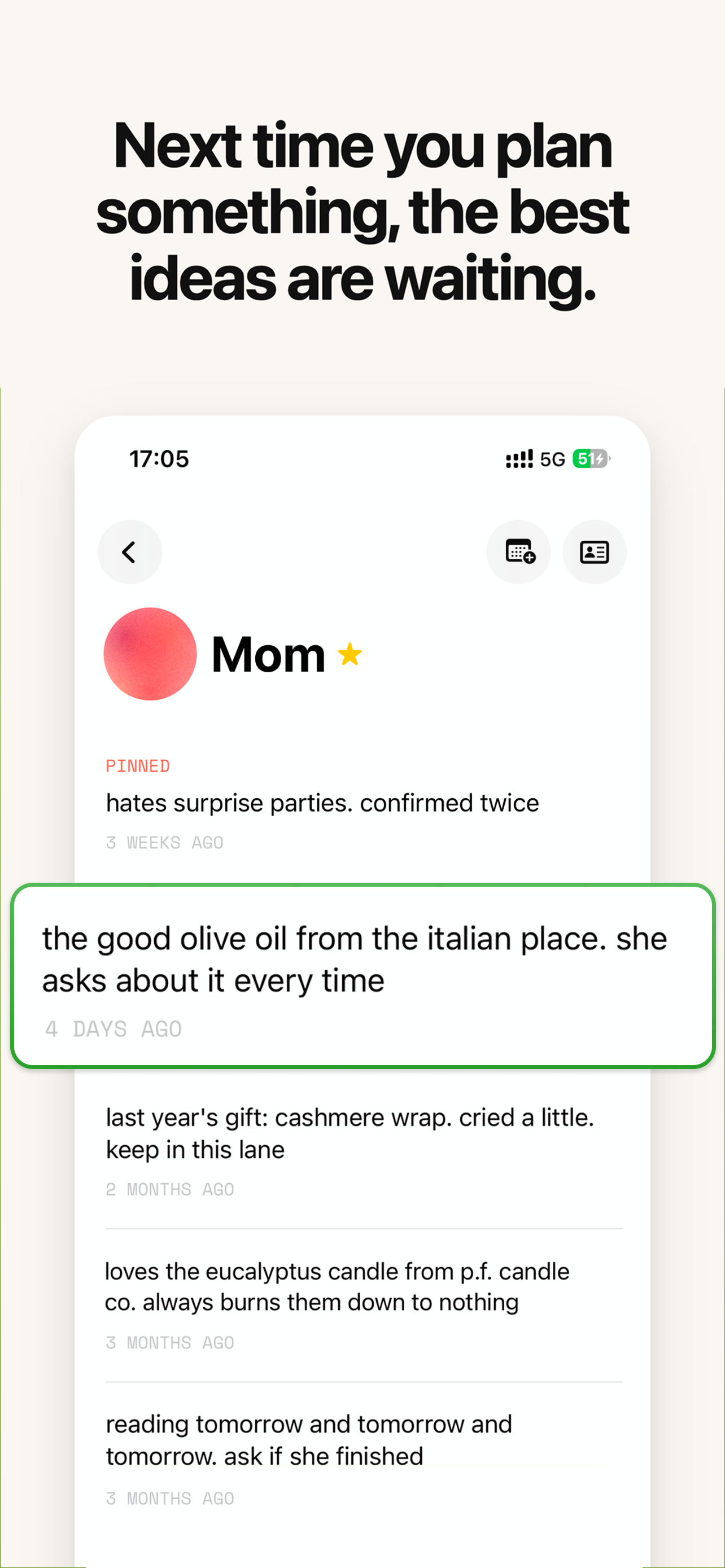 Ones person profile — every detail about them in one place